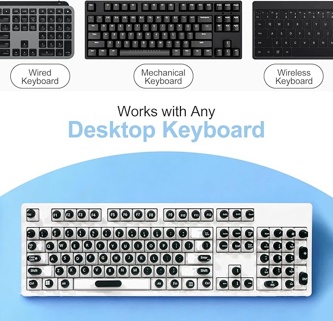 130 Pcs Raised Silicone Keyboard Sticker for Long Nails Typing and Gaming, Stable and Comfortable, Anti-Damage Symbolic and Alphanumeric Keys for Keyboards and Laptops (Black, 130pcs)