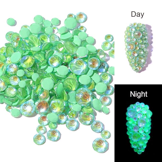 3D Luminous Nail Art Rhinestone Gem Kit Party Theme Luminous 4 Pack(Luminous 2)