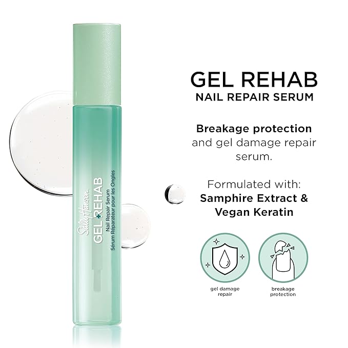 Sally Hansen Gel Rehab Nail Treatment Pen | Repair, Hydrate & Renew | Strengthens and Restores Damaged Nails | Keratin & Vitamin Complex | Easy, Mess-Free Nail Care on the Go