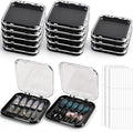 15 Pcs Press On Nail Packaging Box Press on Nail Storage Box for Press Ons with 90 Pcs Adhesive Double Sided Tape for Fake Nail Storage Case Nail Display Nail Salon Supplies (Black)