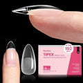 Beetles Tipex Instant Apex Nail Tips Almond Medium 16 Sizes 192 Pcs Pre-Etched Pre-Building Strong Thick Acrylic Tips