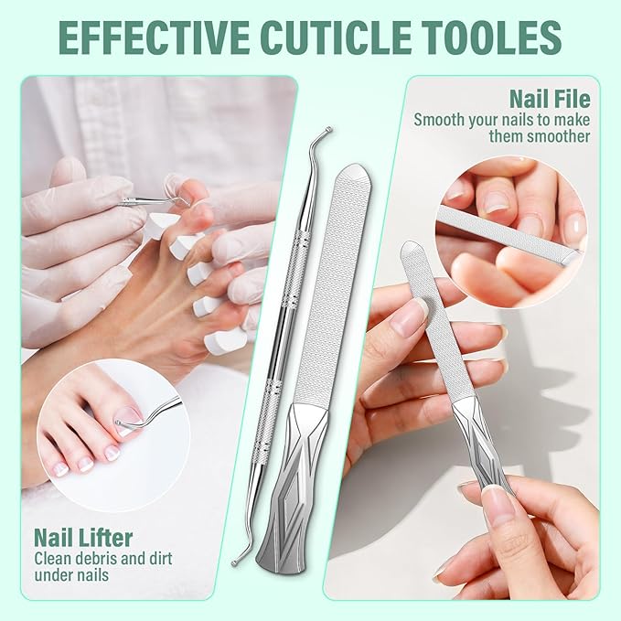 Toenail Clippers for Thick Toenails for Seniors, Angled Head Large Toe Nail Clippers for Ingrown Nails, Sharp Nail Cutter with Catcher Long Handle, Heavy Duty Nail Clippers Set for Thick Toenails