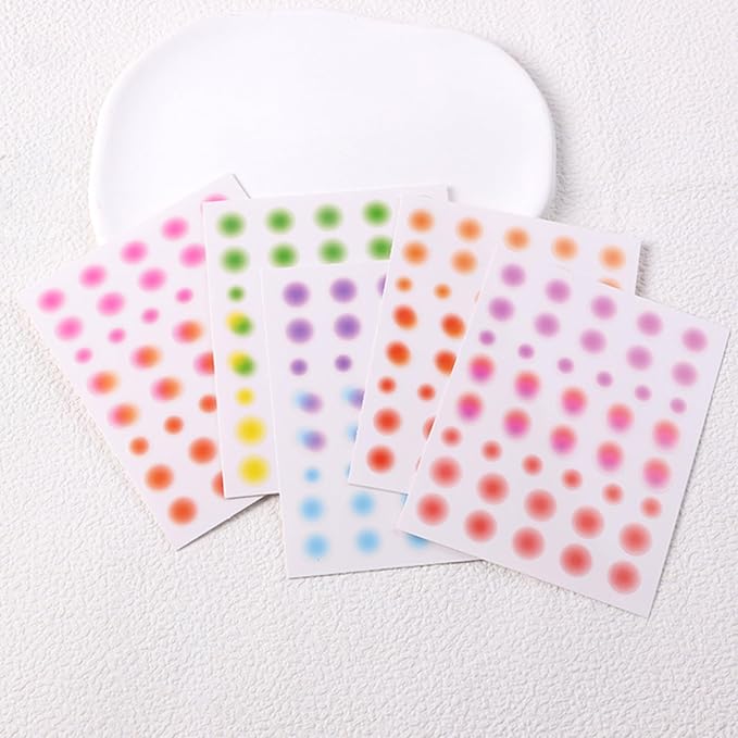 Impressed 5 Sheets Luxury Nail Art Stickers 500+ Gold Customized Nail Decals for Fake Nail Design and Salon Nails Accessories (Aura)