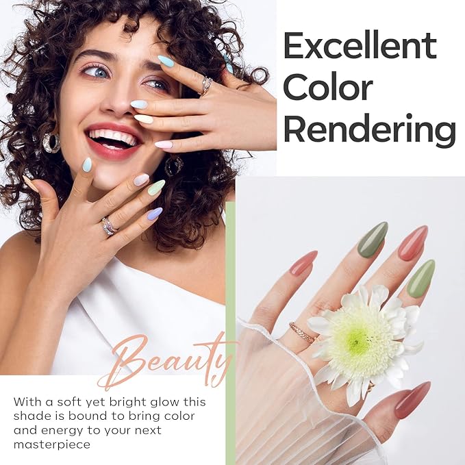Modelones 6 Colors Poly Nail Gel Set Poly Nail Extension Gel Colors Tubes Kit Glitter Nude Coral Green Light Blue All Seasons Manicure Salon at Home