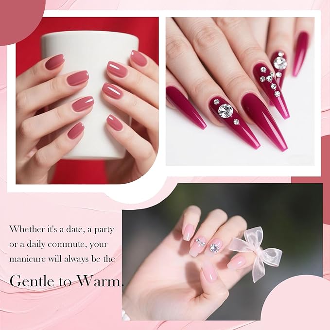 CAMILA ¿ 6pcs 15ml Hema Free Tpo Free Gel Polish Set Red Pink Nude Gel Nail Polish Kit Soak Off Gel Polish Manicure Salon For Women C Set