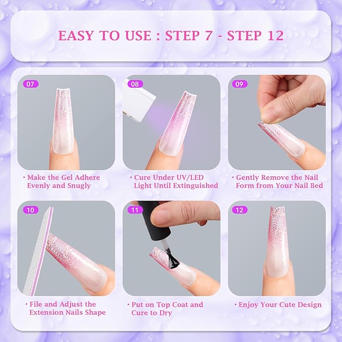 outopen 150pcs Long Straight Stiletto Coffin Nail Forms Thicken Clear Coffin Shape Nail Mold for Polygel Acrylic Extension Full Cover Fake Press On Nail Molds for Beginners DIY Manicure,15 Sizes