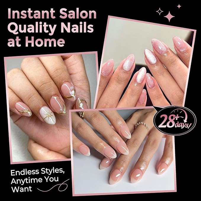 Short Almond Nail Tips, 240pcs Soft Nail Gel Tips Pre-Shaped Acrylic Fake Nails, Half Matte Full Cover Clear Gelly Press on Flase Nail Tips for Extension Nail Manicure Home DIY 12 Sizes Gelly Tips
