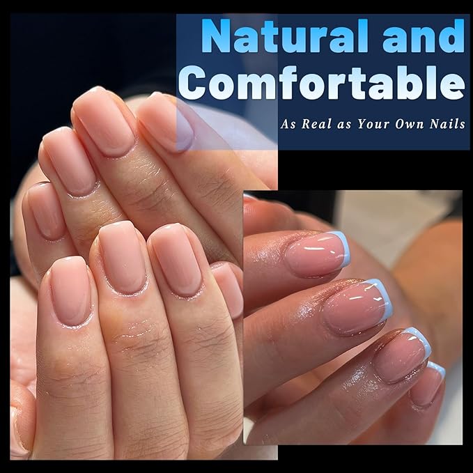 240pc Square Gel Nail Tips Short Fake Nails Clear Press on Nails Acrylic Nails Tips, 12 Size XS Full Cover Nail tips Square Soft Gel Nail Tips False Nails Extension Artificial Fingernail