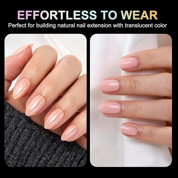 Short Almond Nail Tips - 12 Sizes 240 PCS Half Matte Full Cover Clear Fake Nails Soft Gel Pre-shaped Press On False Nails Acrylic Soft Nail Tips No C Curve Extension Manicure DIY Gelly Tips