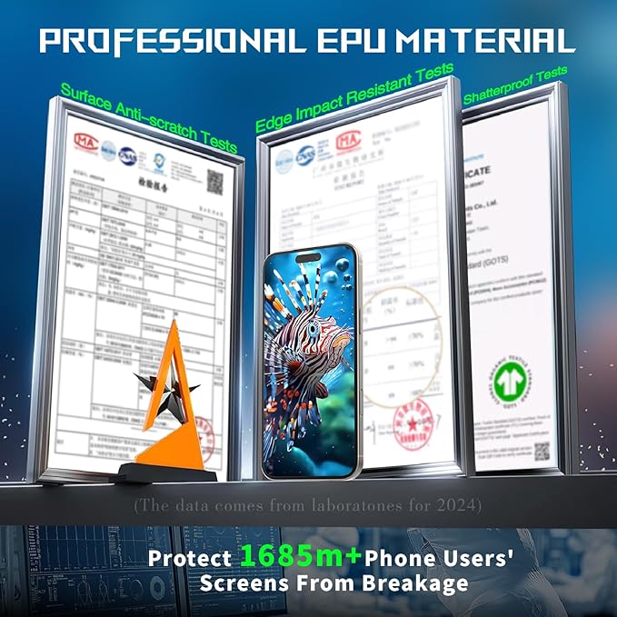 Screen Protector for iPhone14Pro05 HD Tempered Glass Film Optional,with Install Frame, 10H+ Hardness Shatterproof Scratch Resistant Durable