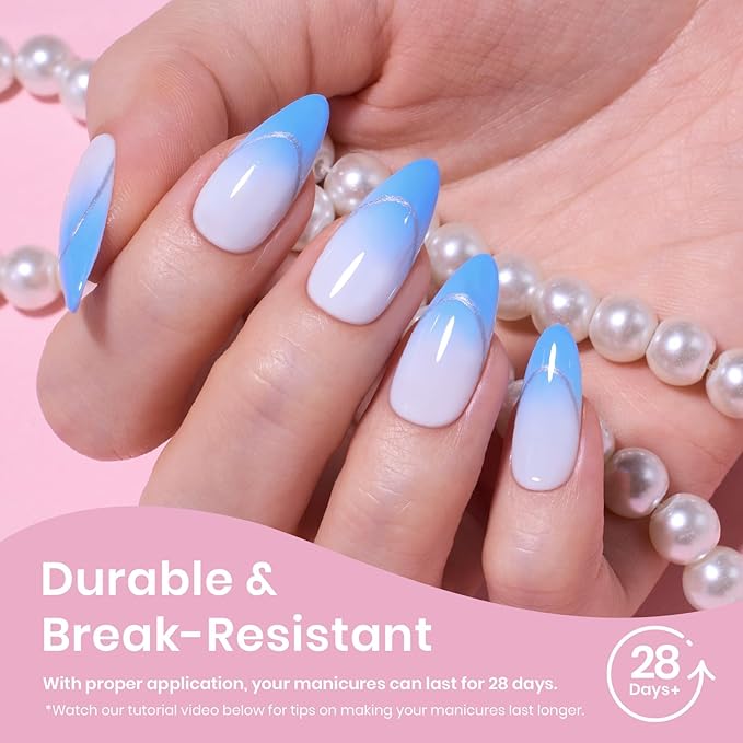 Beetles Medium Almond Nail Tips 576pcs 12 Sizes, Pre-Etched Soft Gel Nail Tips Half Matte Full Cover Press on False Nail Tips Clear Acrylic Nails Glue on Nails DIY Nail Extension Gift for Women