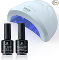 SUNUV UV Light for Nails, 15ml Top and Base Coat Nail Gel Polish Set SUNONE Blue