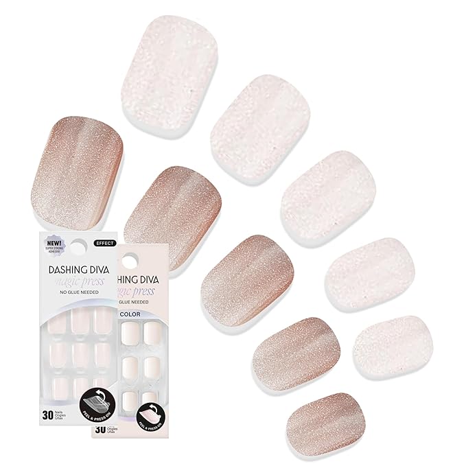 Dashing Diva Magic Press Premium Nail Bundle - Fairytale Collection - Square Shape Press On Nails - Happily Ever After & Tiki Hut - Long Lasting Gel- Lasts Up to 7 Days - 2 Sets