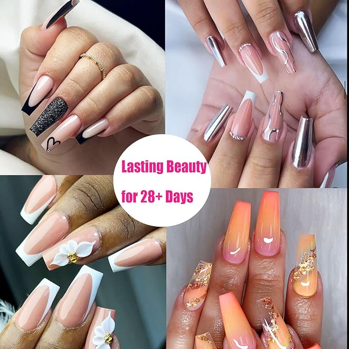 Press On Nails Thicker Medium Coffin Nail Tips,600pcs Gel Flase Nails Tips Acrylic Tip, 15 Sizes 00-13 Fake Tips,Valentines Day Nails Tips, Acrylic Press On Nail Valentines Gifts for Women