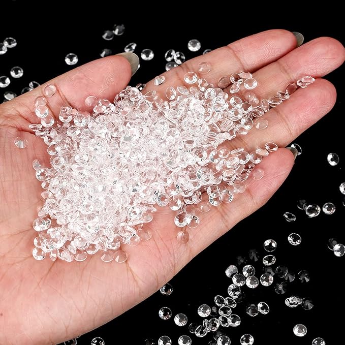 Novani Rhinestones Glass Rhinestones for Crafts Nail Gems Clear Stones Jewels Round Gemstones Non-Hotfix Crystal,SS16,1440 Pieces,Transparent