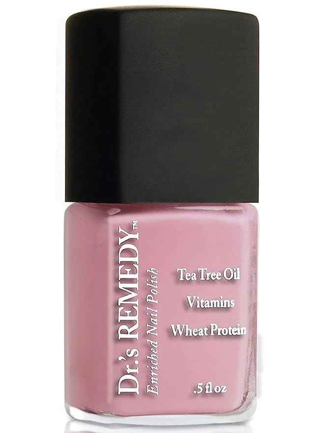 Dr’s Remedy Enriched Nail Polish: Non Toxic, All Natural, and Organic - Doctor Formulated: Strengthens, Restores, Heals, and Protects '24-Free' - POSITIVE Pink
