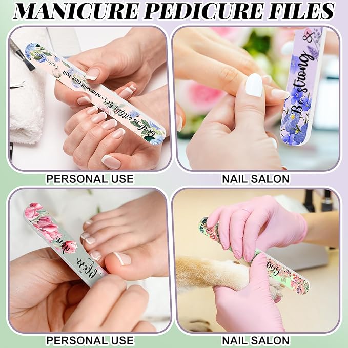 50 Pack Christian Gifts for Women Scripture Mini Nail Files Christian Party Favors Bible Verse Emery Boards Religious Small Gifts Party Favors for Employee Staff Coworkers Office Supplies
