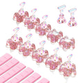 Makartt Nail Stand: Pink Nail Holder for Painting Nails DIY, Magnetic Press on Stand for Art Display Practice, Pink Glitter Flower Fake Holder for Home Salon with Reusable Adhesive Putty