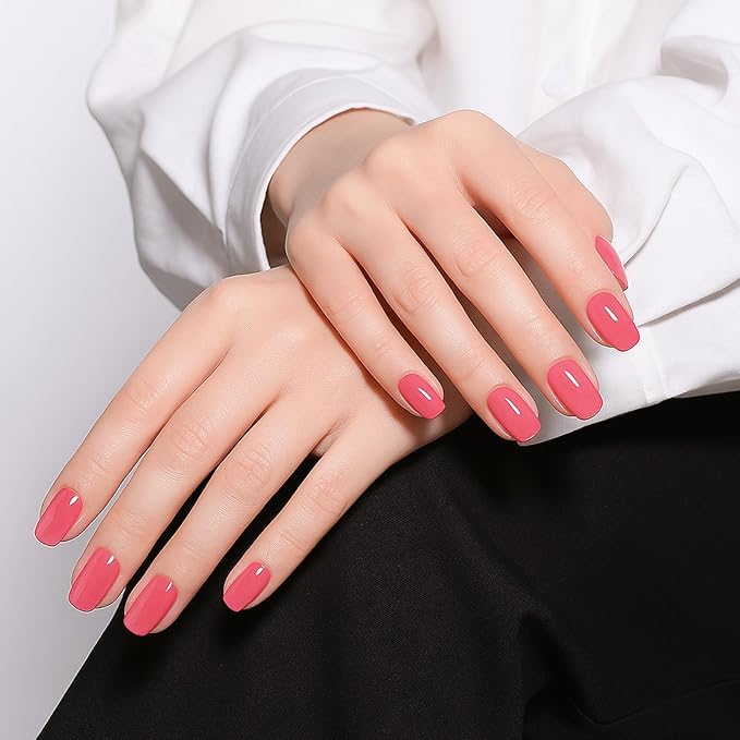 MAYCHAO 15ML Pink Gel Nail Polish 1Pc Pink Lemonade Gel Polish Soak Off UV LED Nail Polish Nail Art Starter Manicure Salon DIY at Home, 0.5 OZ