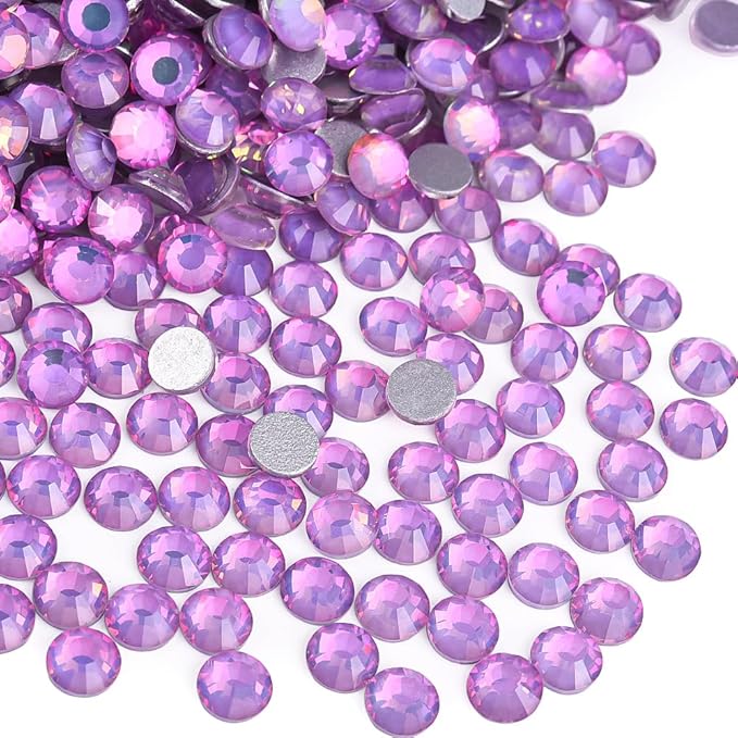 Blinginbox Rhinestones for Crafting,Flatback Rhinestones Glass Gems Stones Round Gemstones Non-Hotfix Crystal for Crafts Nail Decoration,Lavender Crystal(3.8-4.0mm) SS16/1440pcs