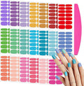 SILPECWEE 20 Sheets Easter Nail Wraps for Women Candy Color Nail Polish Strips Self Adhesive Nail Polish Stickers Gel Nail Strips Fingernails Manicure Sticker Accessories with 1pc File