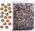 Hisenlee 14400PCS Rhinestone SS3-SS20 Crystal Gems 9 Sizes Wholesale Nail Art Rhinestone Flatback Round Glass Diamond for Crafts (SS3, Crystal Yellow)