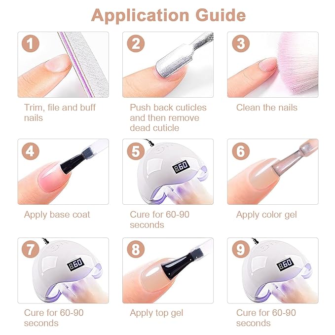 RARJSM Nude Pink Gel Nail Polish with White Silver Pearl Shell Glitter Clear Sheer White Shimmer Gel Polish 15ml UV LED Soak Off Transparent Skin Color Home Salon French Manicure Curing Requires