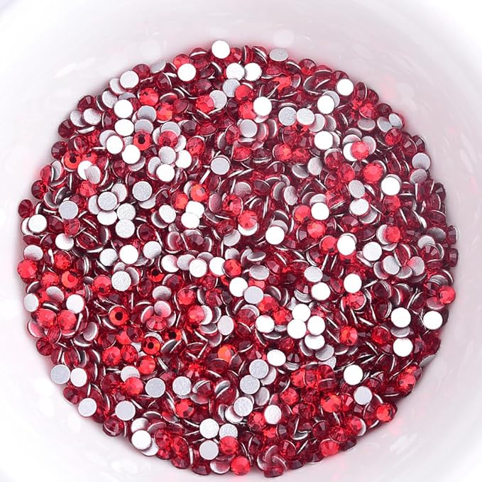 Blinginbox 1440 Pieces SS16/3.8-4mm Flat Back Crystal Rhinestones Round Gems for Nail Art,Lt.siam