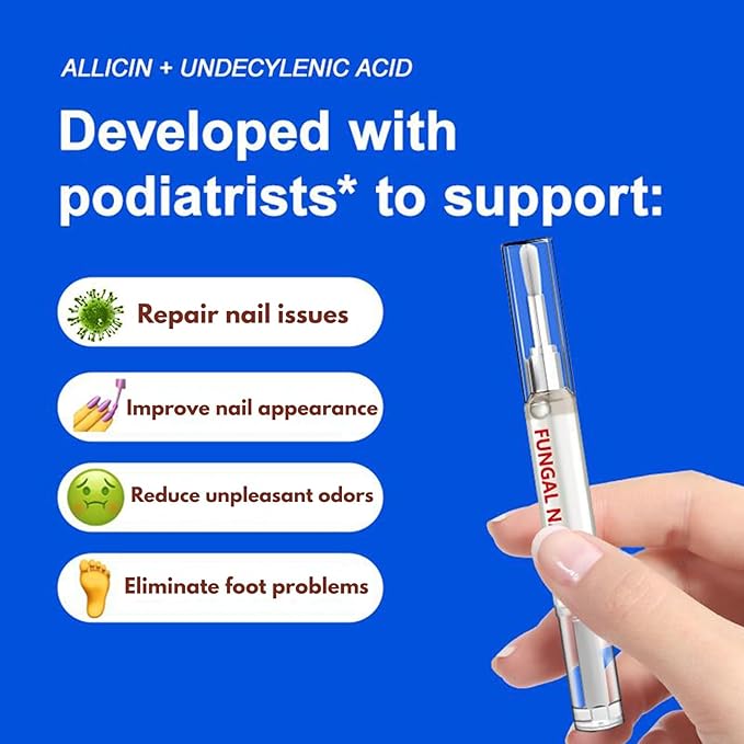 Fungal Nail Pen with Allicin & 25% Undecylenic Acid, Nail Repair Pen | Extra Strength Nail | Toenail & Fingernail Care 2pcs
