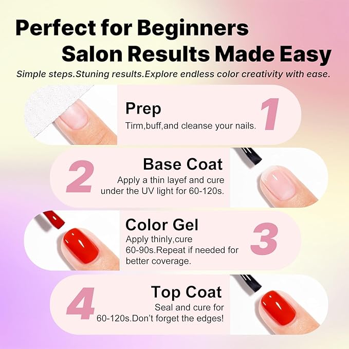 JR Pink Gel Nail Polish Set, 16ml Full Size Bottle 6 Colors Pink 9D Cateye Glitter Nail Gel Polish Gift Soak Off Led Nail Art Kit Salon DIY Colorful Bottle E