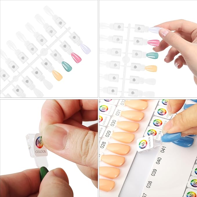120 Magnetic Nail Color Book,Leather Magnetic Color Display Book with 120 Magnetic Tips & 1-120 Number Labels,Perfect for Nail Polish Nails Art Design(Pink)
