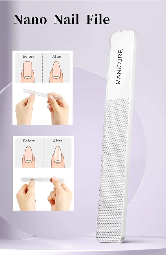 4 Pcs Manicure Set Stainless Steel Nail Clippers, Beauty Tool Portable Set Professional Grooming Kits, Travel Nail Kit for Men and Women (Gradient Purple)
