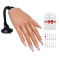 Practice Hand for Acrylic Nails,Realistic Silicone Professional Mannequin Hand,with Flexible Fingers for Acrylic Nails,Nail Art Training,Ideal Practice Tool for Manicure Beginners