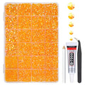 Orange AB Resin Rhinestones w B7000 Jewelry Glue for Bedazzling Crafting 2mm-6mm Flatback Jelly Stones Diamonds Gems Bedazzler Kit for Nails Face Eyes Makeup Tumblers Bottles DIY Crafts Shoes