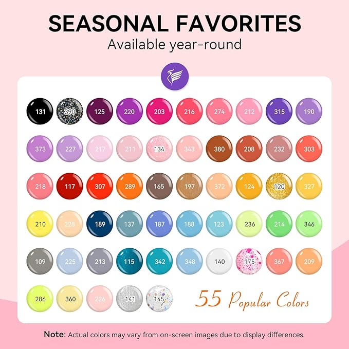 PHOENIXY 71 Pcs Gel Nail Polish Kit with U V Light, 60 Pcs Gel Nail Kit for Beginners with Everything 5 Pcs Base Top Coat Manicure Starter Nail Polish Set Valentine Gifts for Women