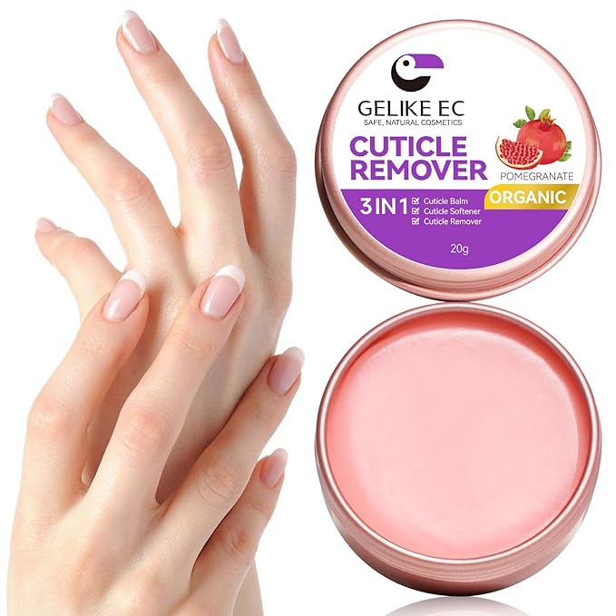 Gelike EC Cuticle Remover Moisturizing Balm: Nail Cream Deep Nourishment for Dry Damaged Cuticles – Long Lasting Hydration – Strengthener and Growth Treatment – Nail Care for Home DIY, 20g