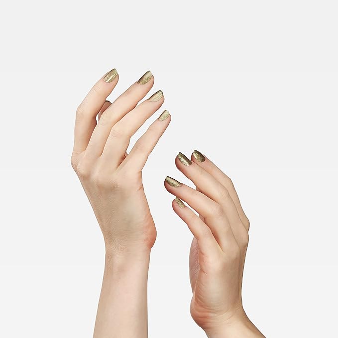 Mineral Fusion Nail Polish, Dark Glitter Gold, Gold Rush 0.33 Fl Oz (Pack of 1)