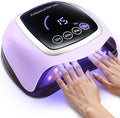 Gugusure UV LED Nail Lamp, Upgrade 180W Nail Dryer for Gel Polish with LCD Display, Auto Sensor and 4 Timer Settings, Professional Curing Lamp Light with 42 Beads for Salon and Home