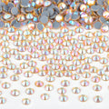 Bymitel Hotfix Crystal Rhinestones Round Gems Iron on DIY Jewelry Making Flat Back for Crafts,Topaz AB, 3.8mm(SS16/2880pcs)