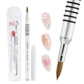 PANA 3D Kolinsky Nail Art Brush - Silver Non-Slip Handle, Size 5 - Acrylic Nail Art Sculpture Brush for Manicures Pedicure Salon Professional or Beginner