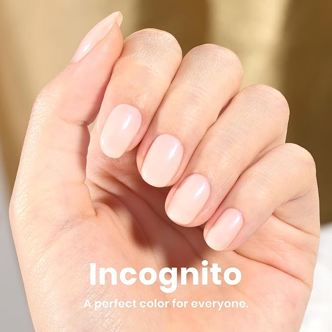 Beetles Nail Strengthener and Growth Concealer - Pink White Nail Polish Shimmer Natural Concealer Fingernail Polish, Fast Dry Quick Oil for Salon Home Daily Work - 0.51 FL OZ