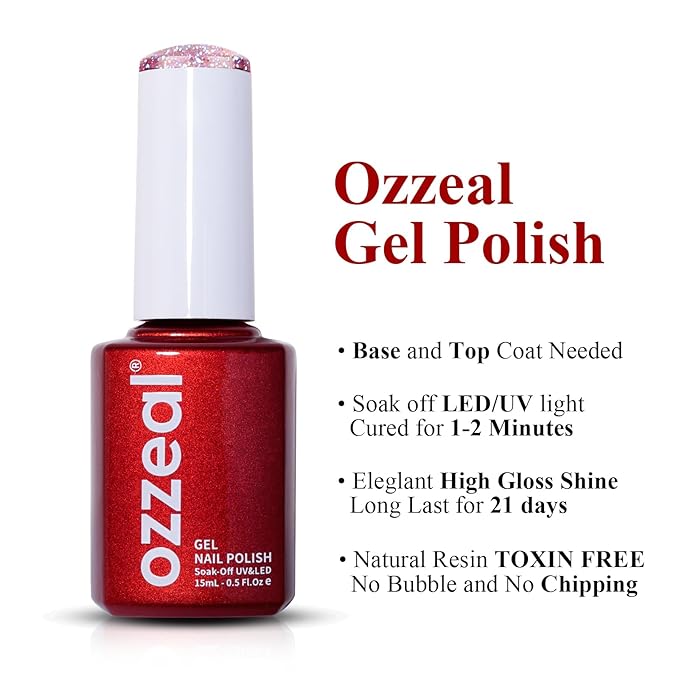 Mermaid Iridescent Glitter Gel Nail Polish - Sparkle Shimmer Gel DIY Manicure 15ML