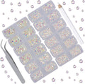 10000 Pieces Rhinestones 6 Sizes Round Crystal Glass Flat Back Rhinestones with 1Tweezers and 1Picking Pen for Nail Art Crafts Clothes Bags DIY (Paradise Shine)