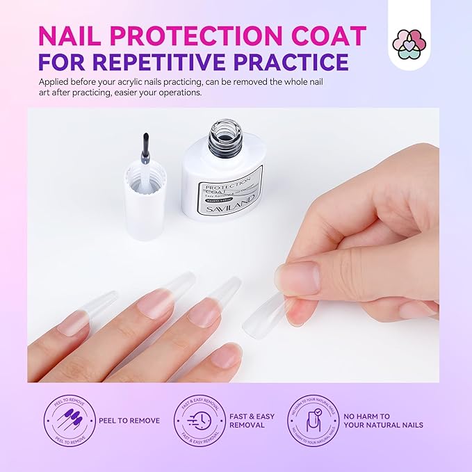 SAVILAND Acrylic Nail Kit with Drill & Essential Oil: Professional Acrylic Nails Kit for Beginner with Everything Nail Powder & Liquid Nail Primer Complete Home DIY Kit Salon Women Christmas Gift