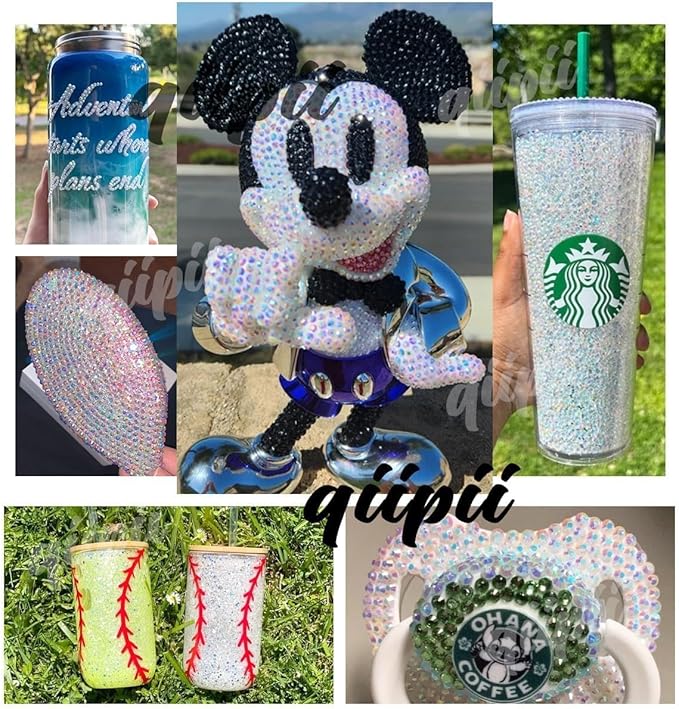 24 Color 6mm Jelly Resin Rhinestones for Bedazzling Crafting SS30 Flatback Stones Colorful AB Gems Diamonds Charms for Nails Face Eyes Makeup Tumblers Bottles DIY Crafts Clothes Shoes Phones