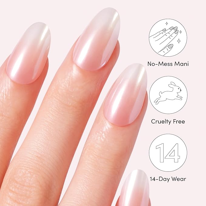 Dashing Diva Magic Press Premium Nail Bundle - Pretty Little Pinks Collection - Press On Nails- Pretty Thing & Rosewater Glaze Almond - Long Lasting Gel - Lasts Up to 7 Days - 2 Sets