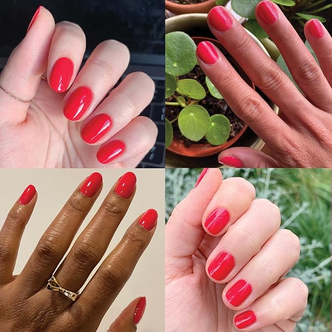 Olive & June Long Lasting Nail Polish | Plump Gel-Like Finish No Lamp Needed | Lasts up to 10 days | Salon-Quality 15-Free Vegan & Cruelty-Free Chip-Resistant | Hibiscus Tropical Pink