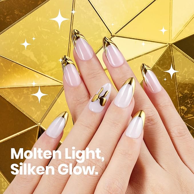 Beetles Gold Chrome Nail Powder Metallic Mirror Effect Chrome Powder for Nails Gel Polish Gold DIY Decoration Nail Manicure Nails Art Design Gift for Women