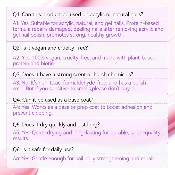 Gelike EC Nail Strengthener and Growth Polish: Milky Pink Protein and Vitamin Enriched Quick Dry Hardener Repair for Brittle Thin Damaged Nails at Home DIY Salon Quality Vegan 16ml No UV Need