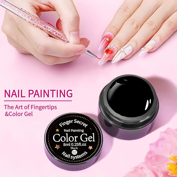 36 Colors Nail Painting Gel kit, Nail Paint for Nail Art Gel Polish For French Tip Tool Design For Home Salon DIY Nail Art,UV/LED Curing Required